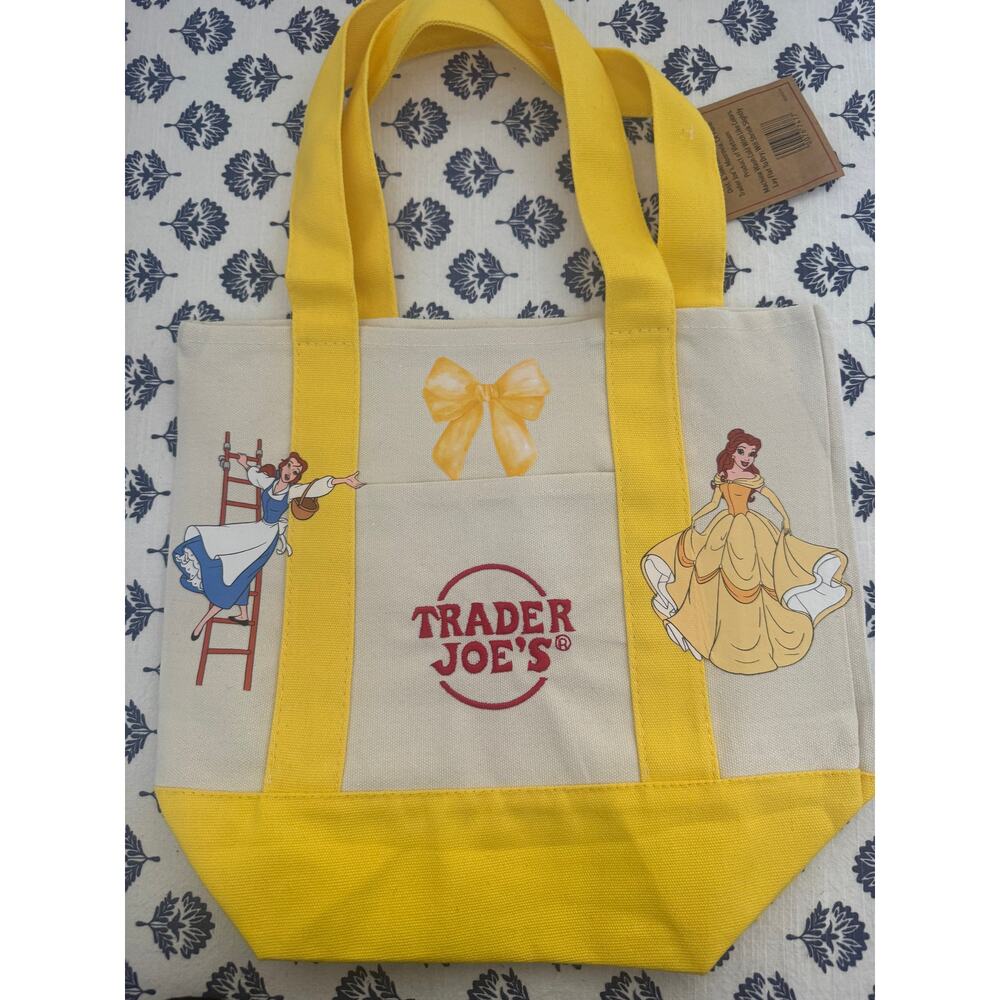 Disney Belle and her Library Custom Made Trader Joes Mini Tote